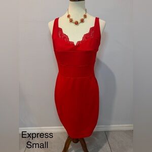 Express Red Sleeveless Dress
